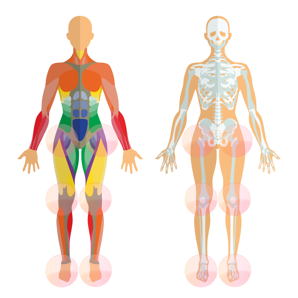 Du hast Probleme im Fuß, Bein, Knie, Hüfte oder einen Hallux Valgus?