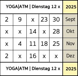 Feldenkrais Termine Herbst 2025